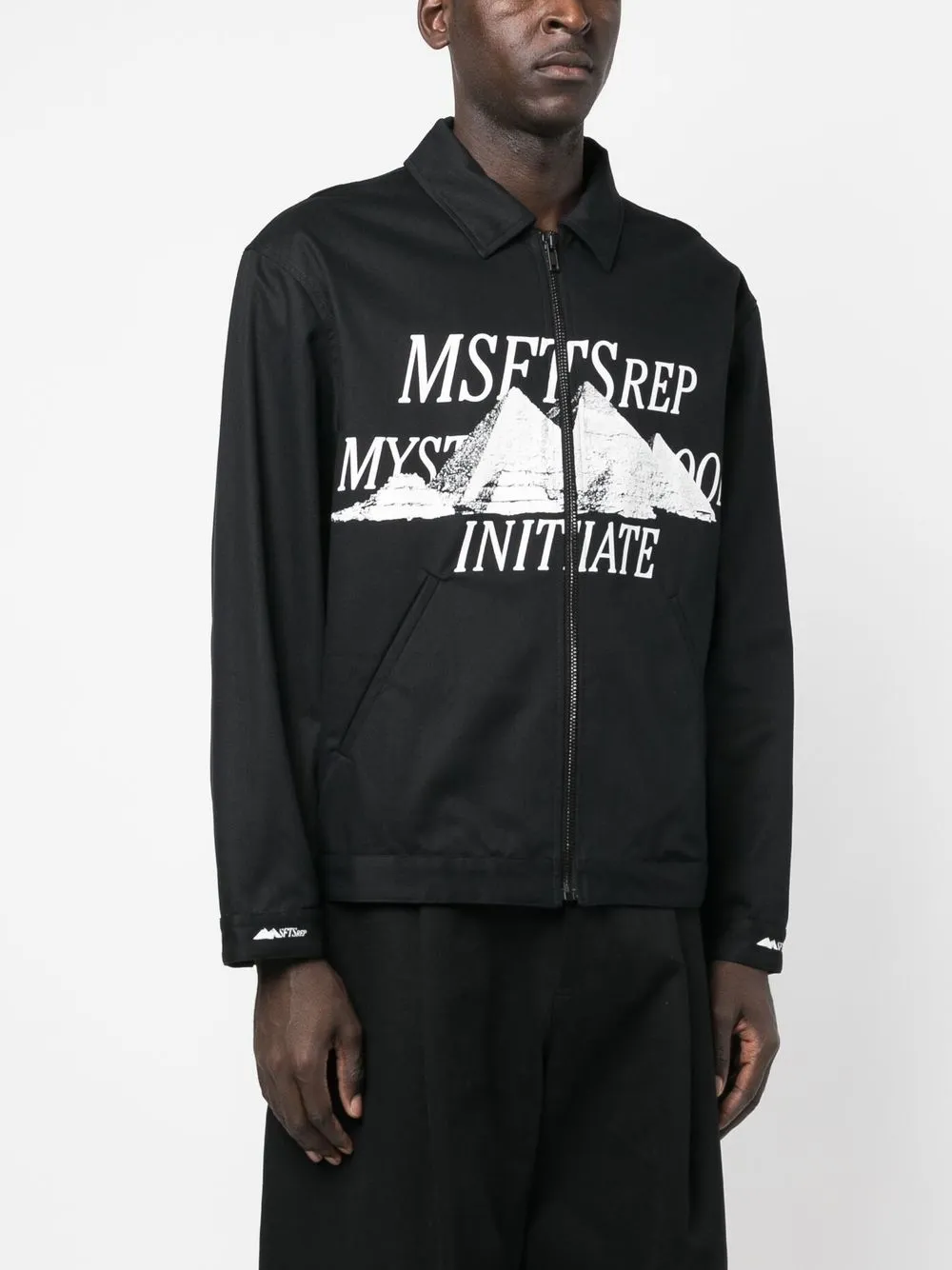  Msftsrep Hemdjacke Mit Logo Print   Schwarz 