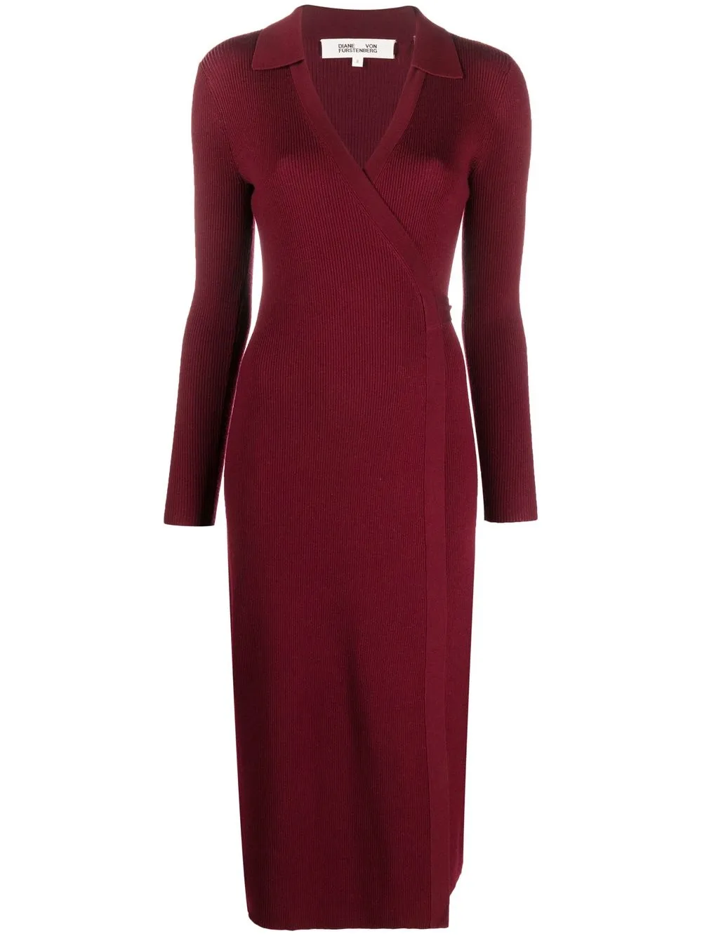 

DVF Diane von Furstenberg ribbed-knit tied dress - Red