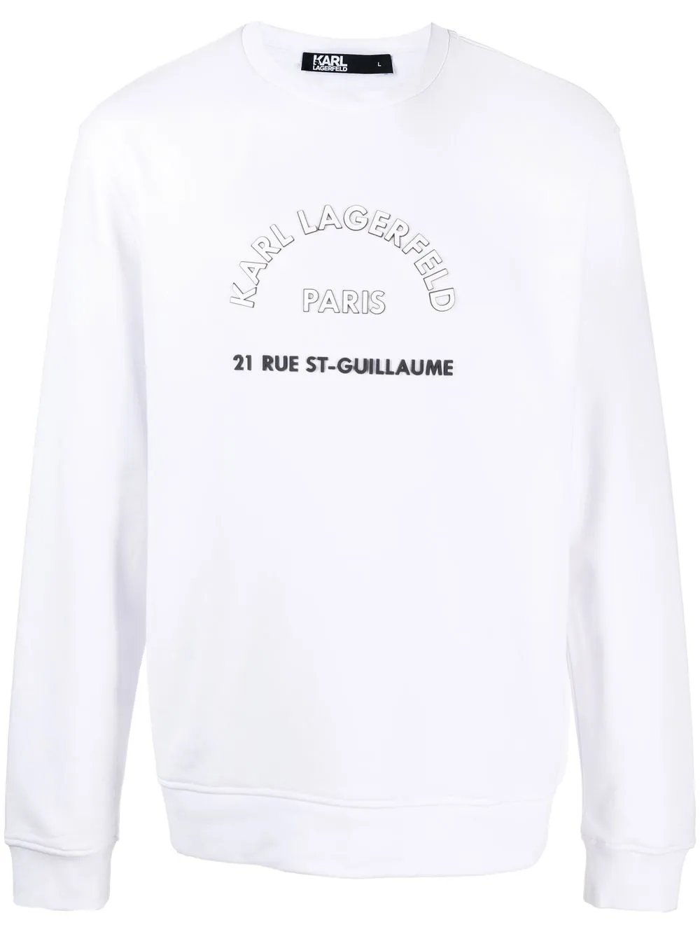 

Karl Lagerfeld sudadera con logo estampado - Blanco