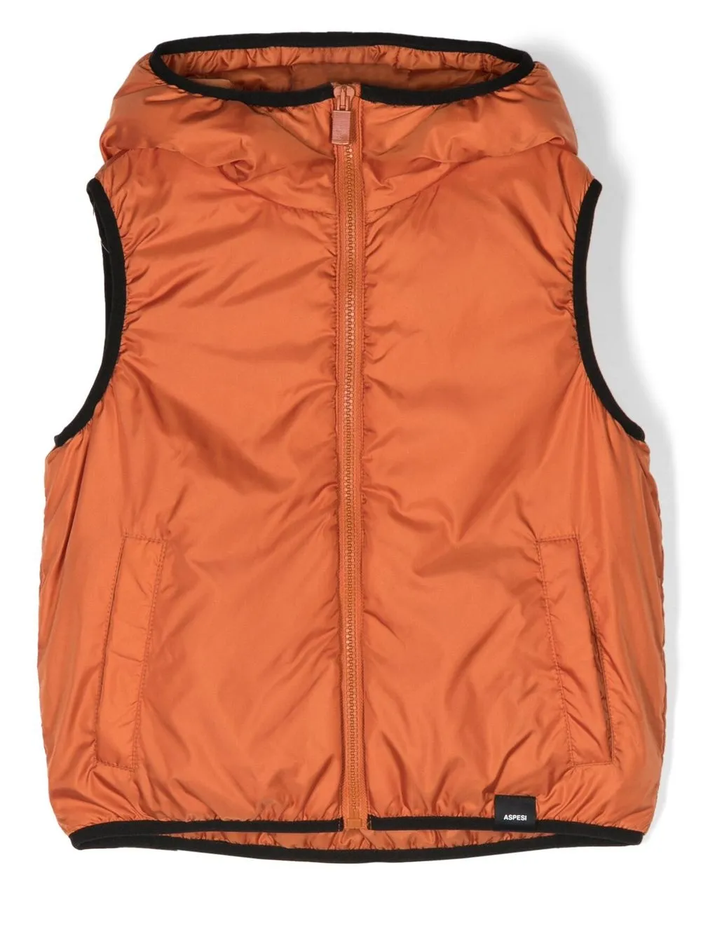 

Aspesi Kids hooded padded gilet - Orange