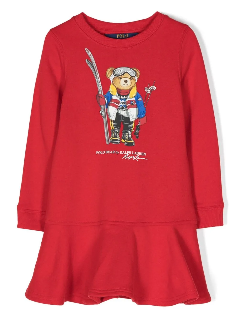 

Polo Ralph Lauren Ski Bear logo-print sweatshirt dress - Red