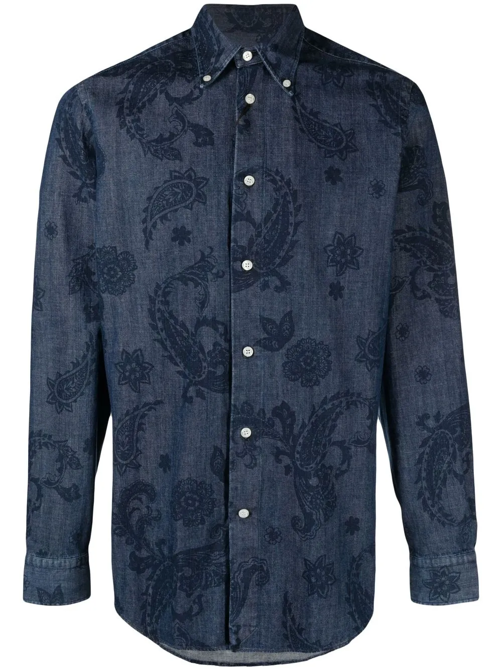 

ETRO camisa con estampado de cachemira - Azul