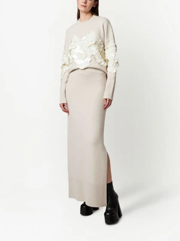 【ALTUZARRA】yarrow knitted maxi スカート Altuzarra Yarrow Knitted Maxi Skirt | Neutrals | FARFETCH MY