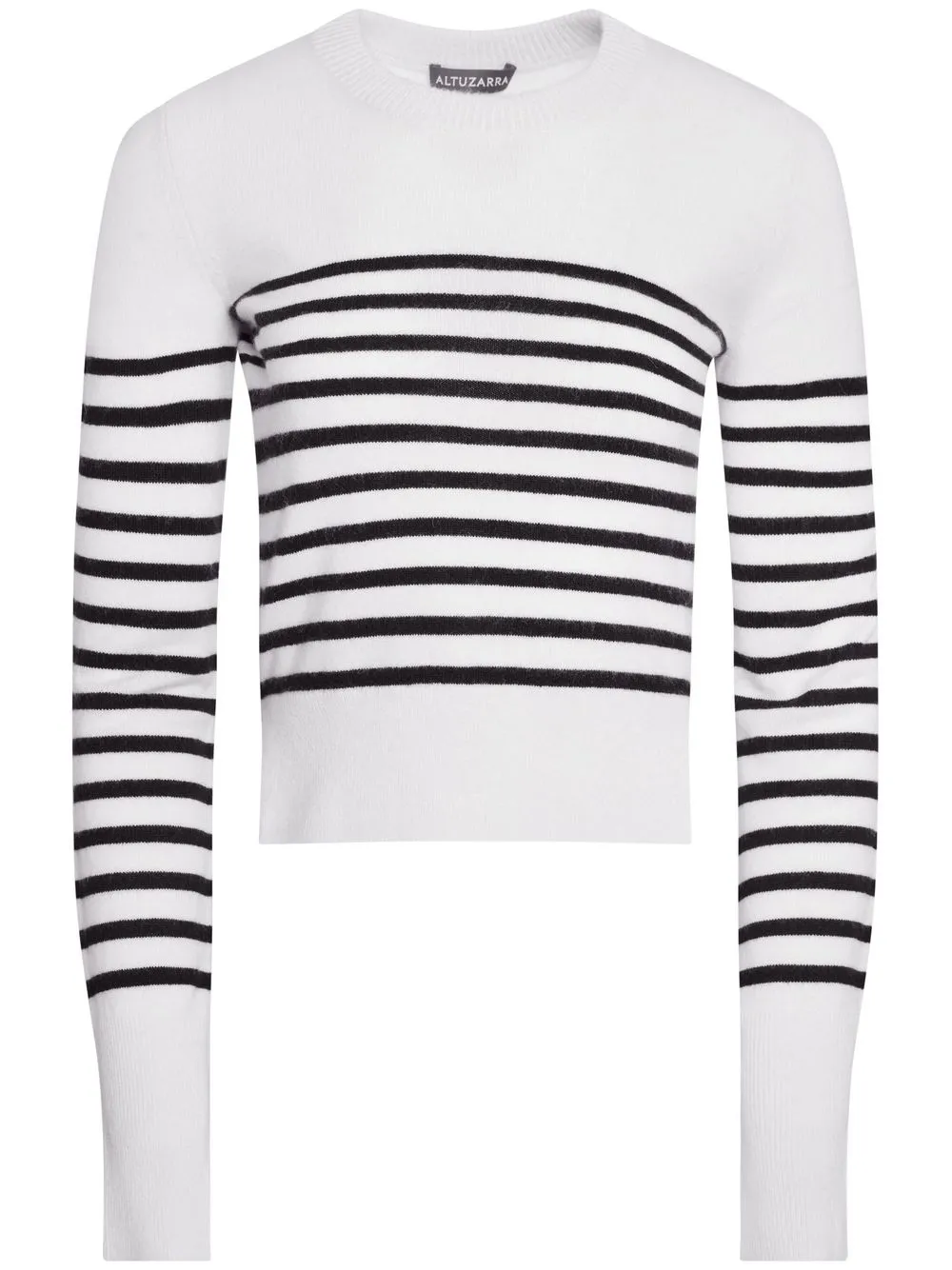 

Altuzarra Camarina striped cashmere jumper - White