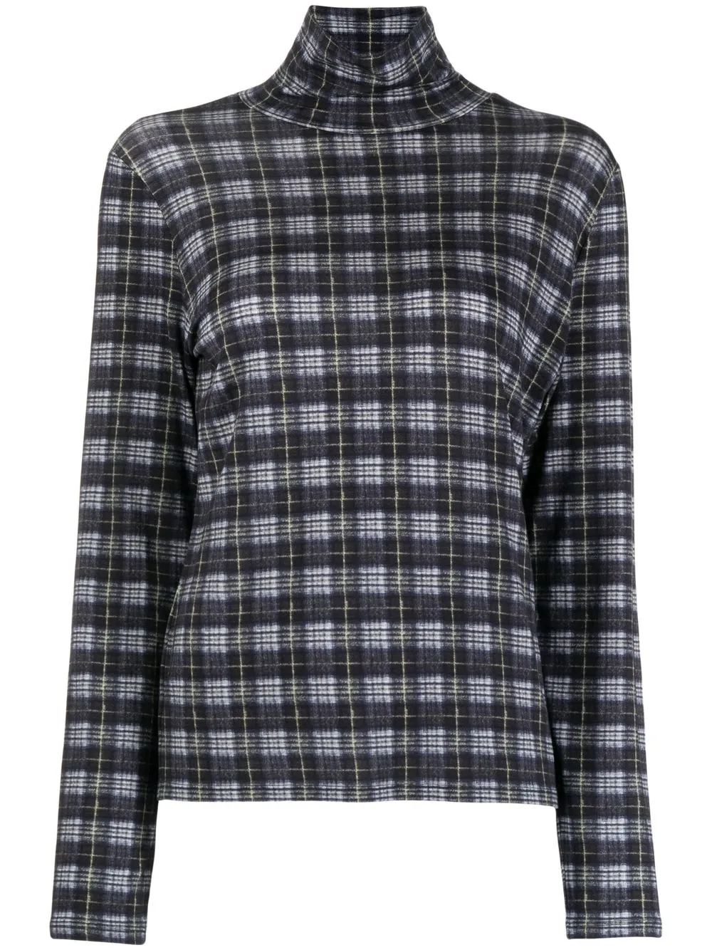 

Vince checked turtleneck top - Blue