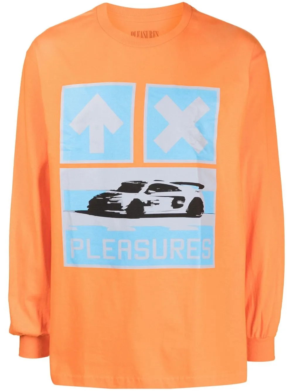 

Pleasures racing graphic long-sleeve t-shirt - Orange