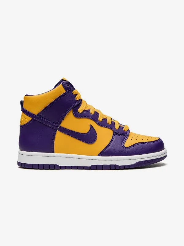 Nike Kids\' High-Top Sneakers in Purple/Yellow Nike Dunk High  main image 4
