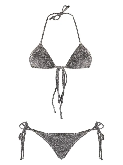 Reina Olga Miami metallic-effect bikini set