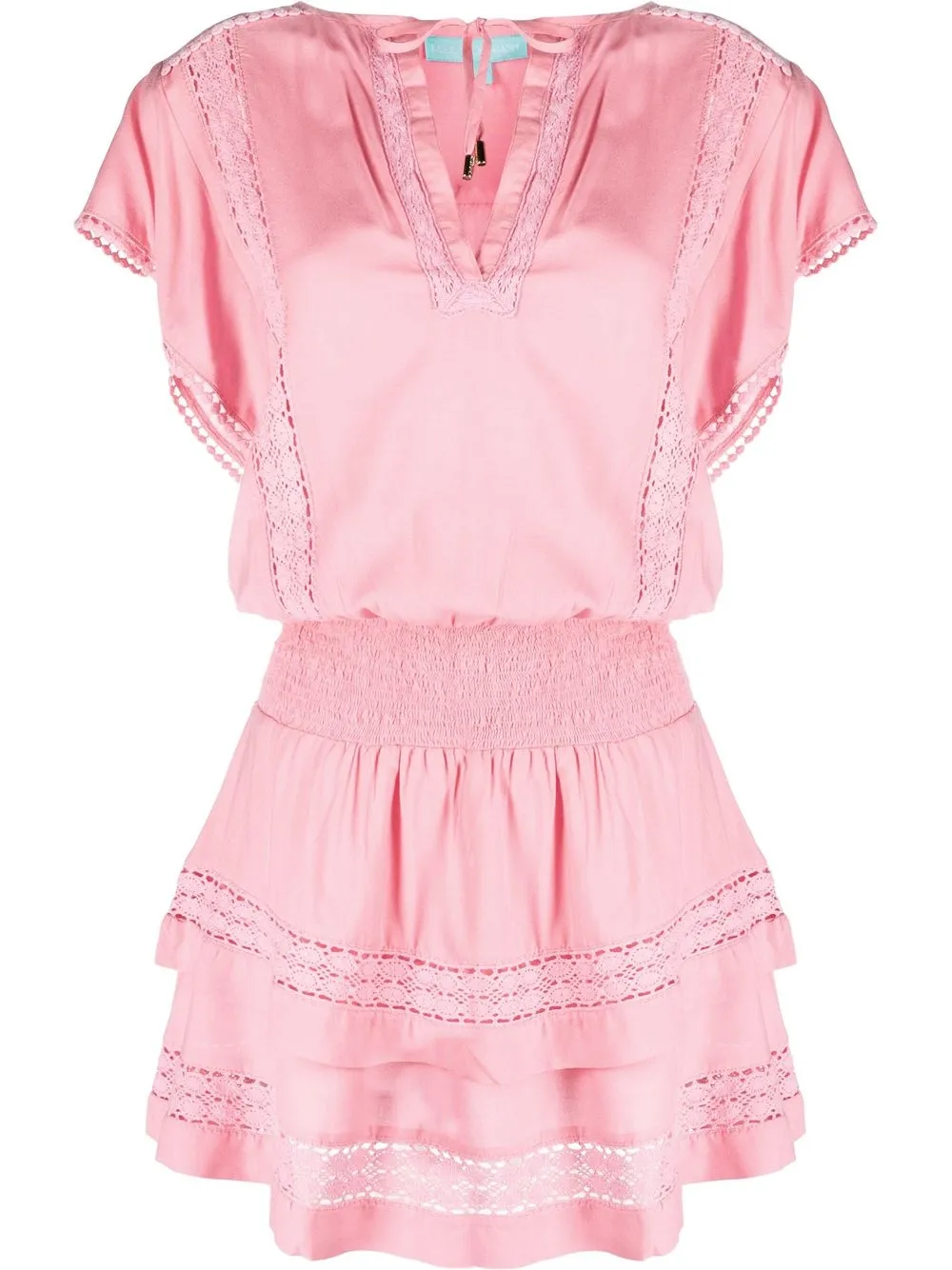 

Melissa Odabash Georgie embroidered minidress - Pink