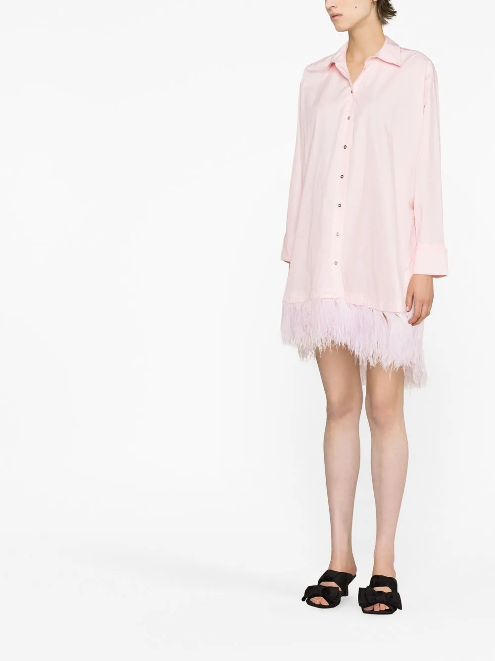 BLACK FEATHER HEM T-SHIRT DRESS – MARQUES ' ALMEIDA