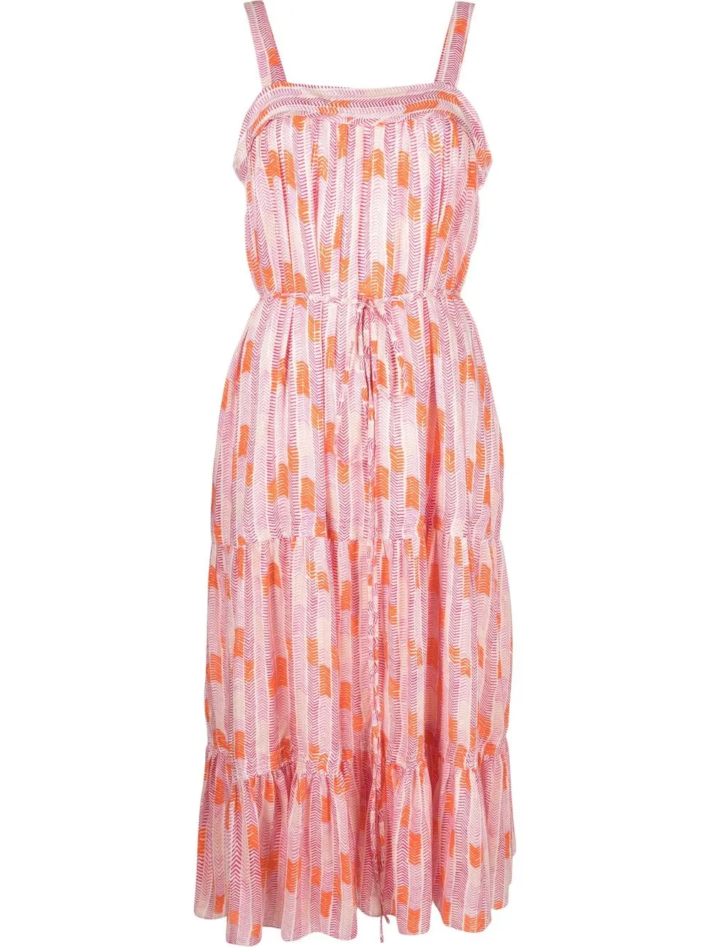 

lemlem Gigi Sweepy midi-dress - Orange