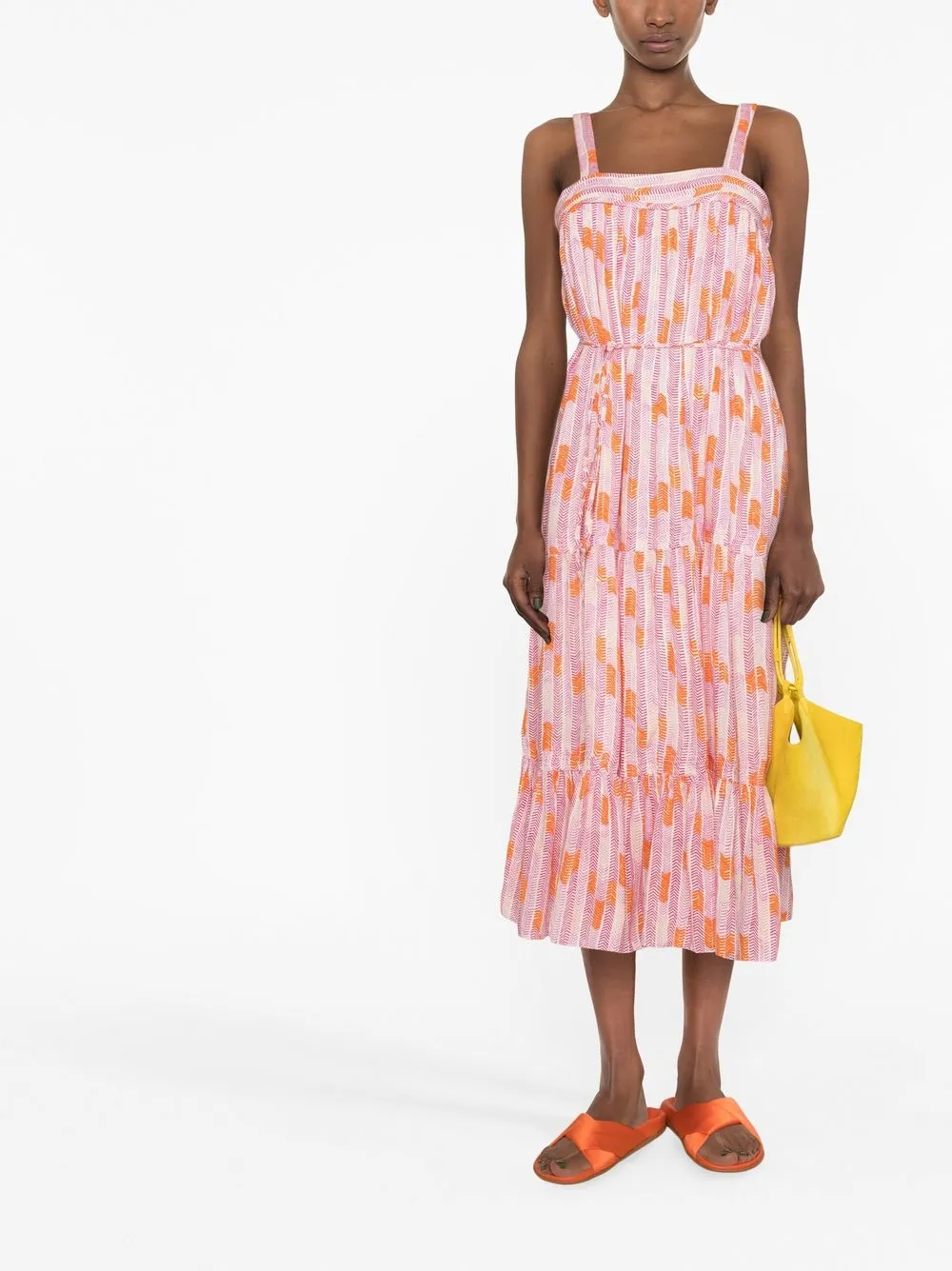 lemlem Midi-jurk - Oranje