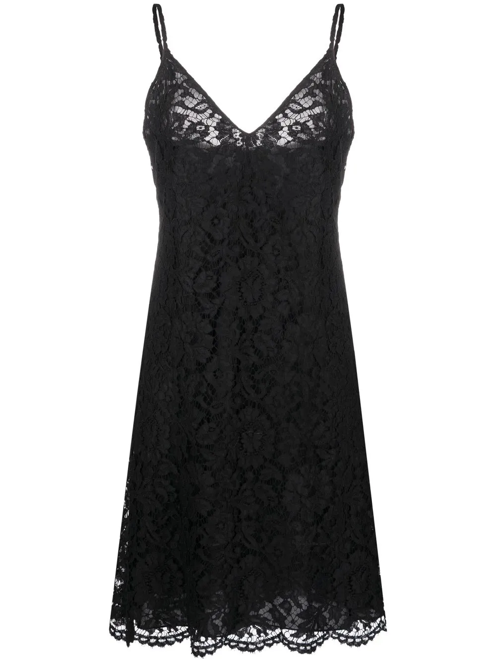 

Valentino strappy lace dress - Black