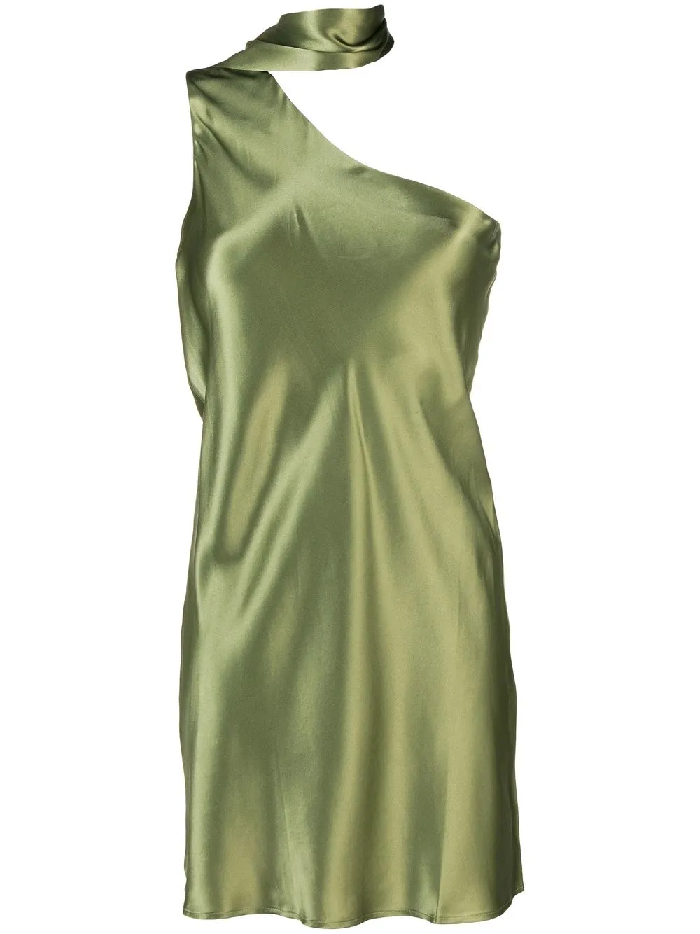 Reformation Kaegan One-shoulder Dress In Green