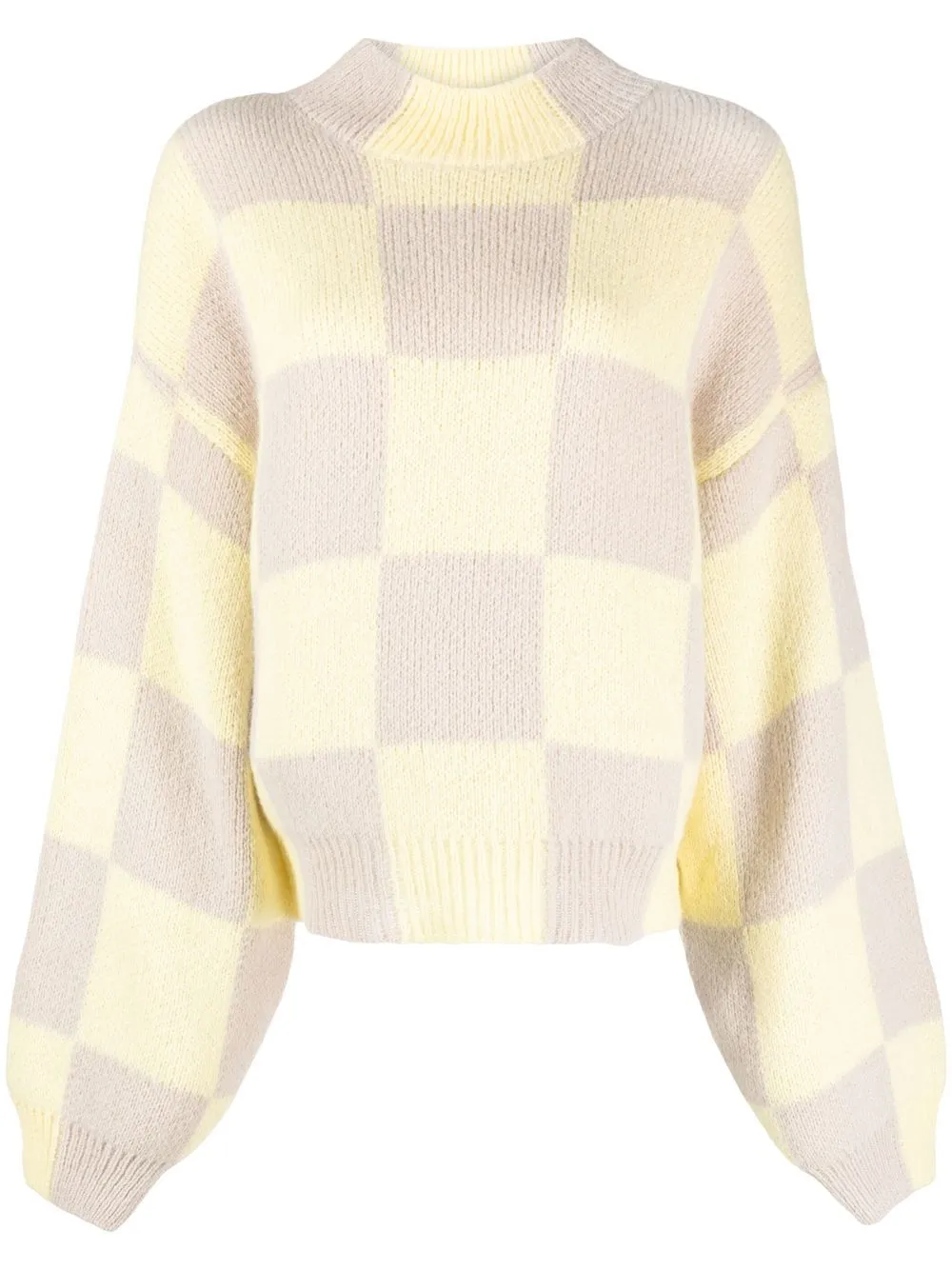 

Stine Goya check-pattern long-sleeve jumper - Neutrals