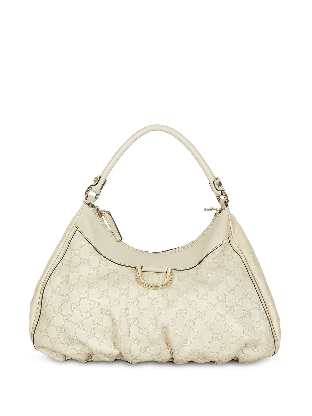 Pre-owned Gucci Abbey D-ring Shoulder Bag In White