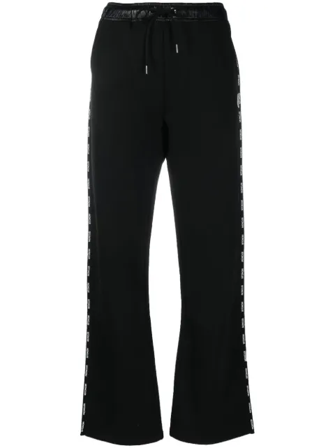 Moncler logo-patch wide-leg trousers