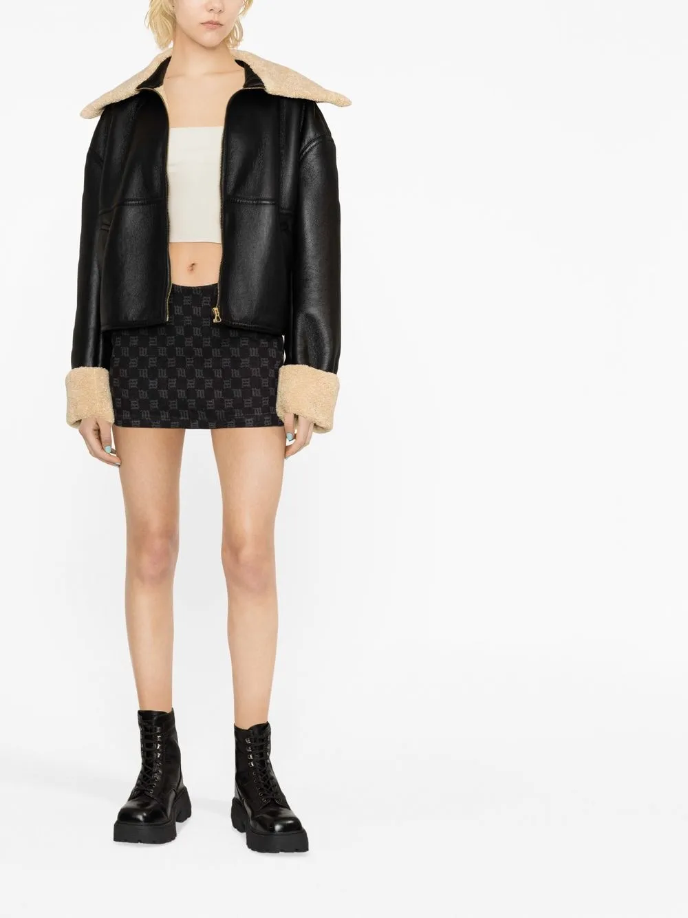 MISBHV monogram-pattern miniskirt | High-Waisted Skirts | Image 2