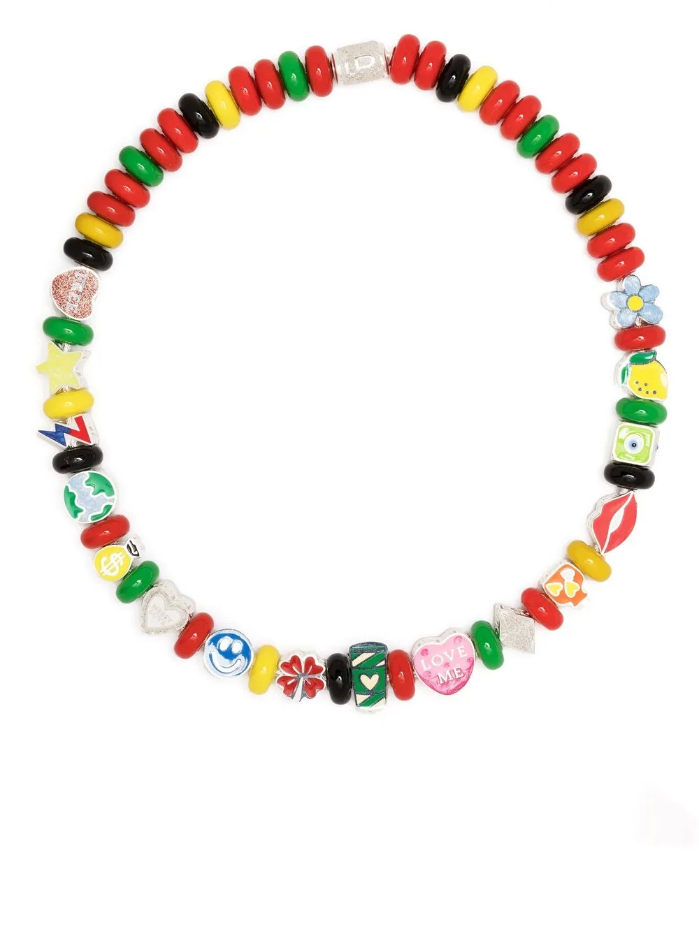 

Lauren Rubinski collar en plata de ley con cuentas - Rojo