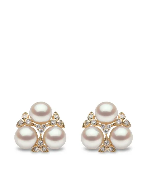 Boucles d'oreilles Raindrop Akoya en jaune - Yoko London - Modalova