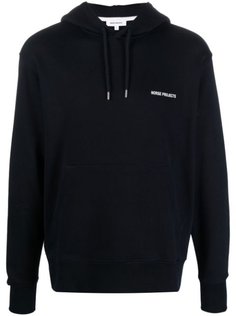 Norse Projects logo-print pullover hoodie