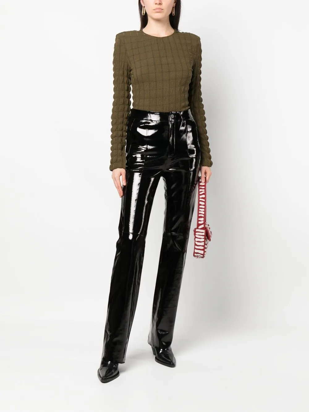 Shop Gestuz High-waisted Skinny Trousers In Schwarz