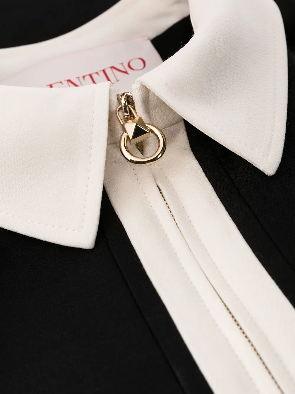 

Valentino vestido con diseño de dos tonos - Negro
