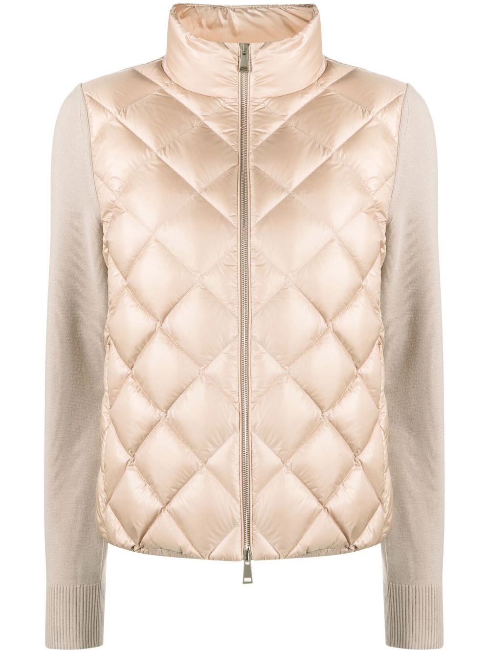 Moncler padded wool cardigan - Neutrals