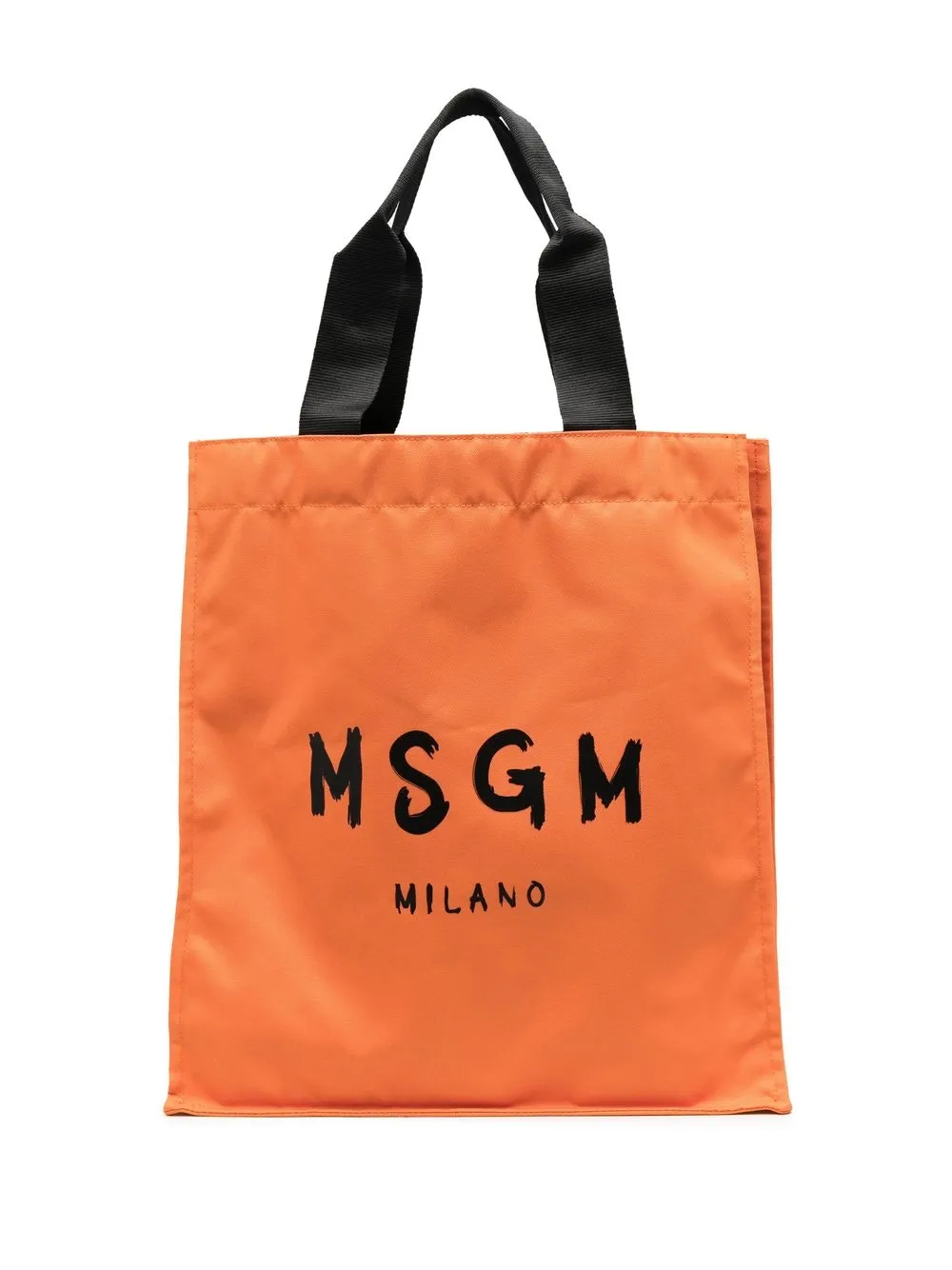 

MSGM bolso shopper con logo estampado - Naranja