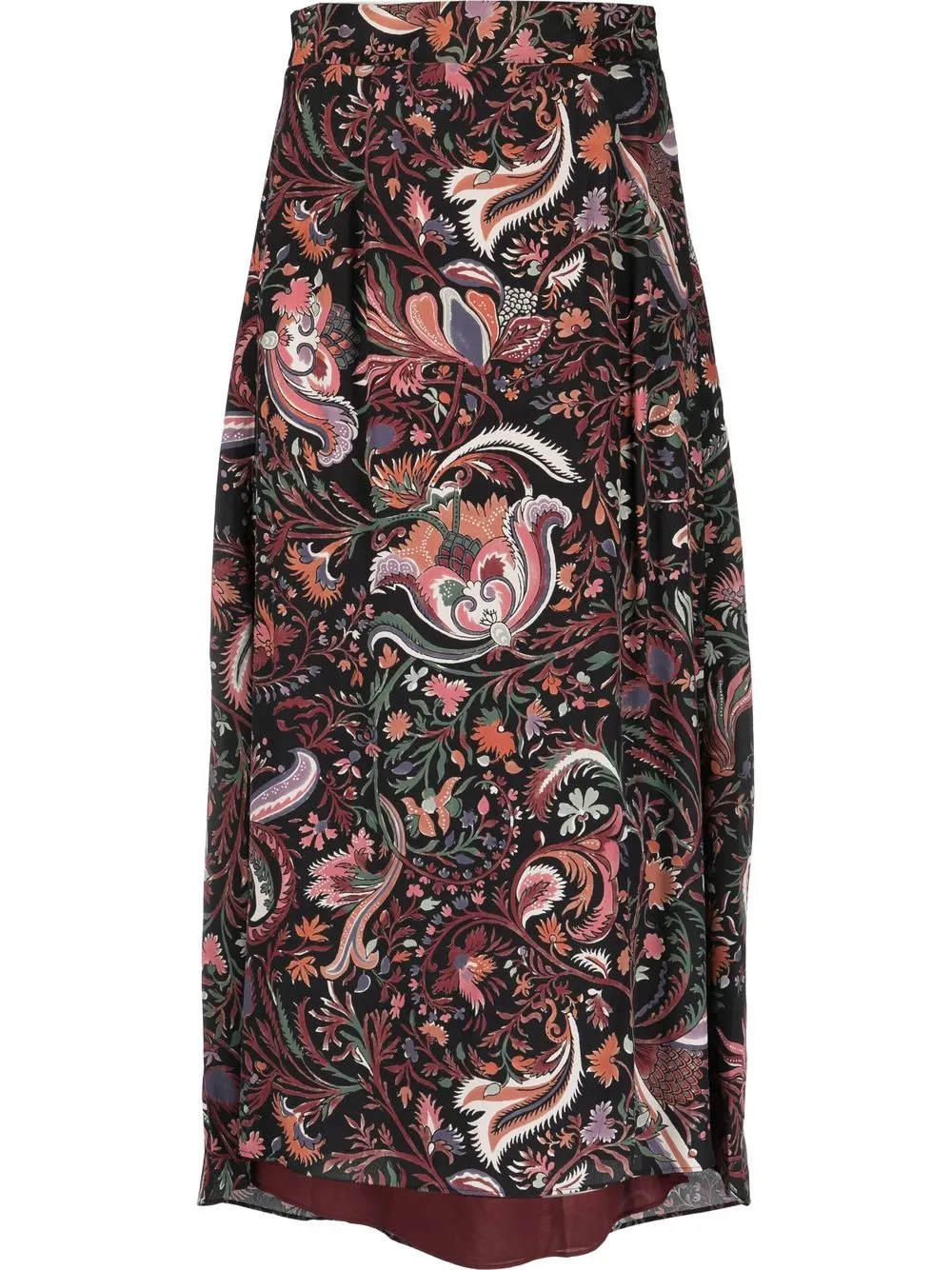 

Louise Misha floral-print midi skirt - Negro