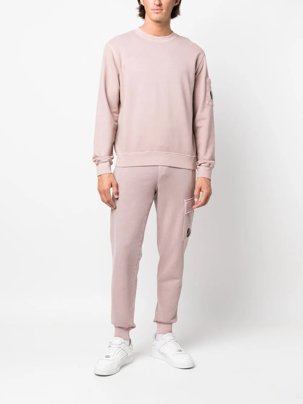 C.P. Company Sweater met logopatch - Roze