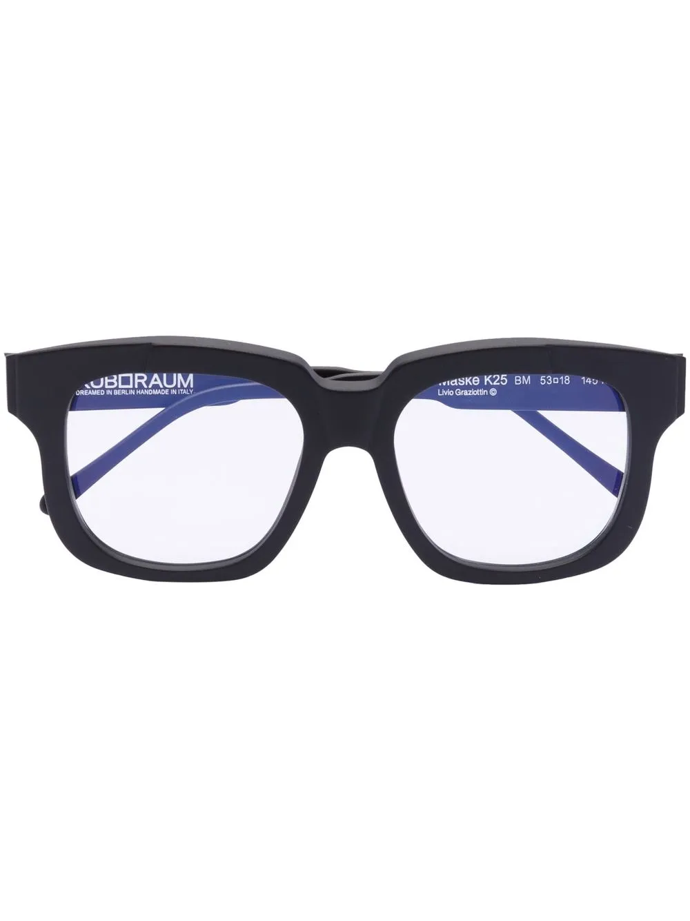 

Kuboraum lentes con armazón cuadrada transparente - Negro