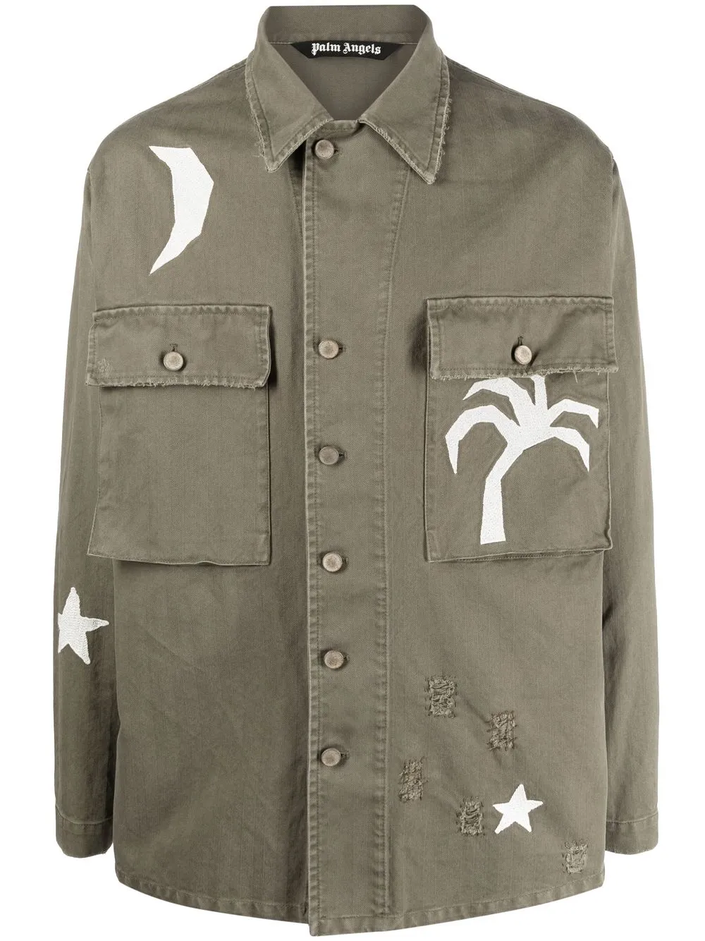 

Palm Angels Life Is Palm wide-sleeve jacket - Green