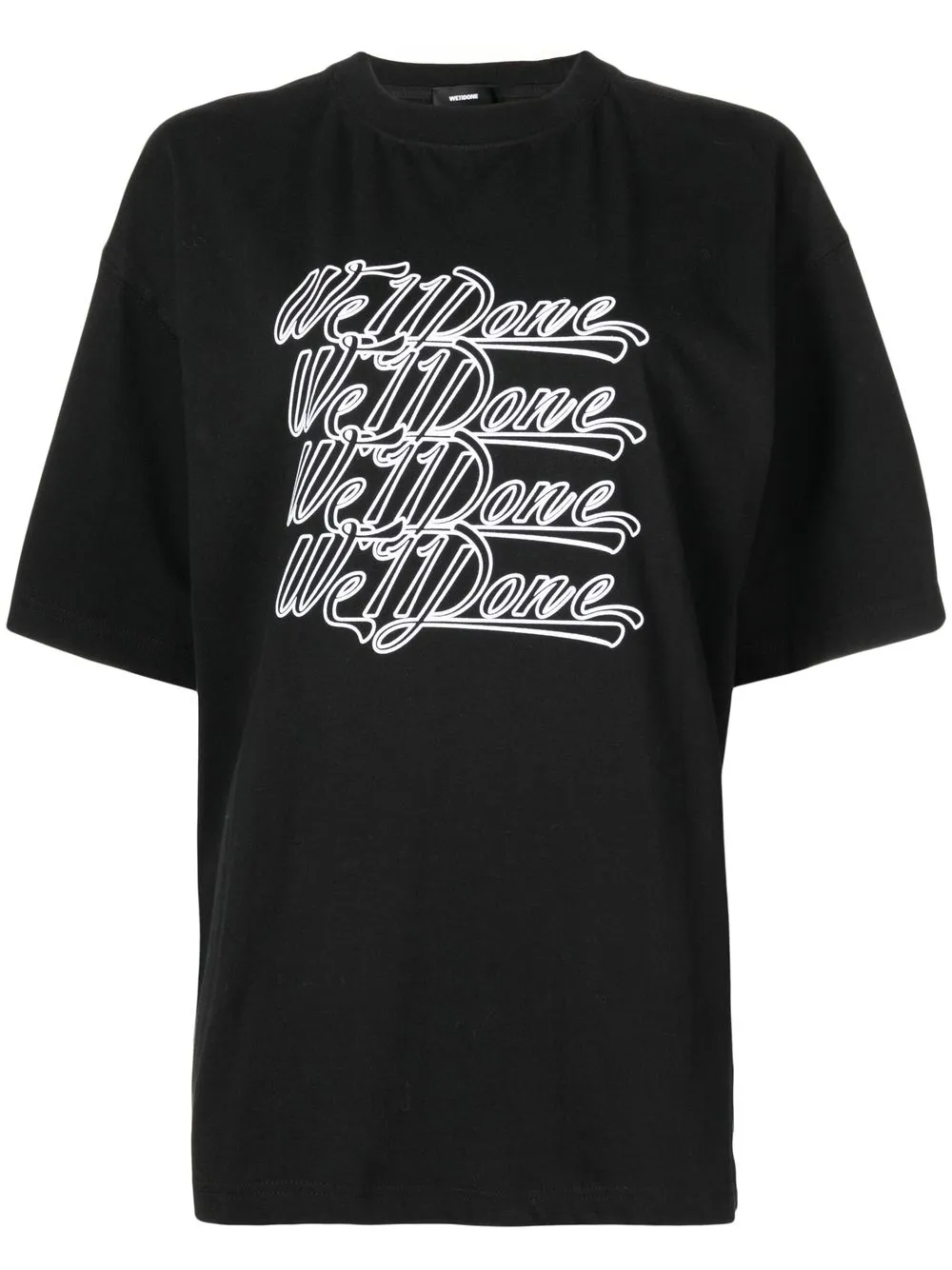 

We11done playera con logo estampado - Negro