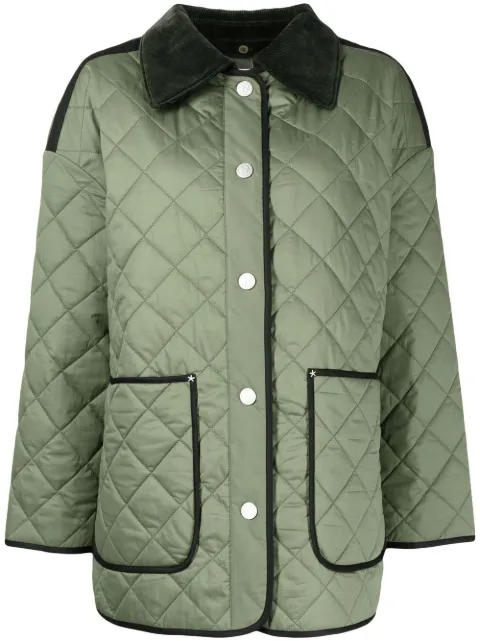 quilted button-up jacket