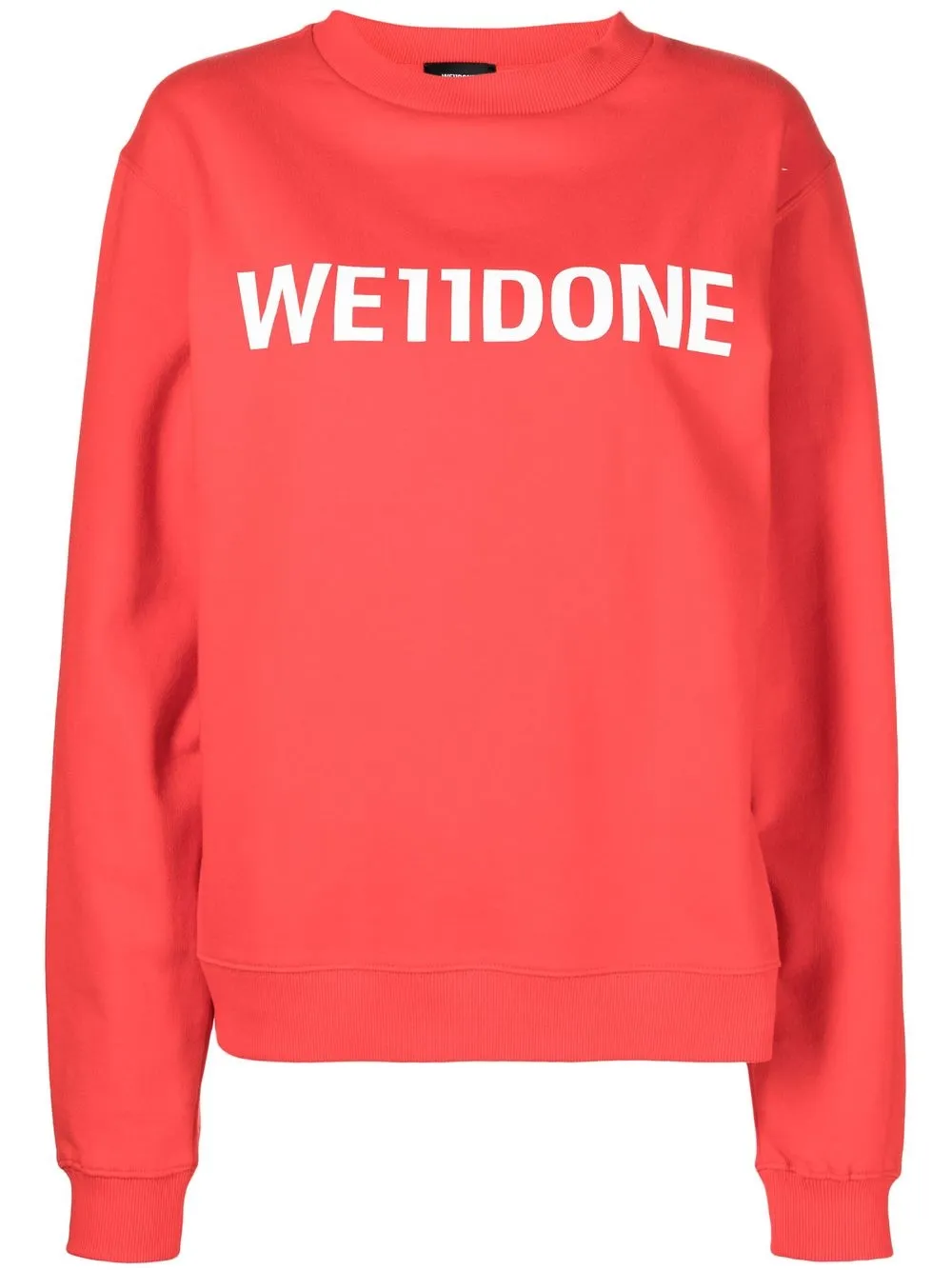 

We11done sudadera con logo estampado - Rojo