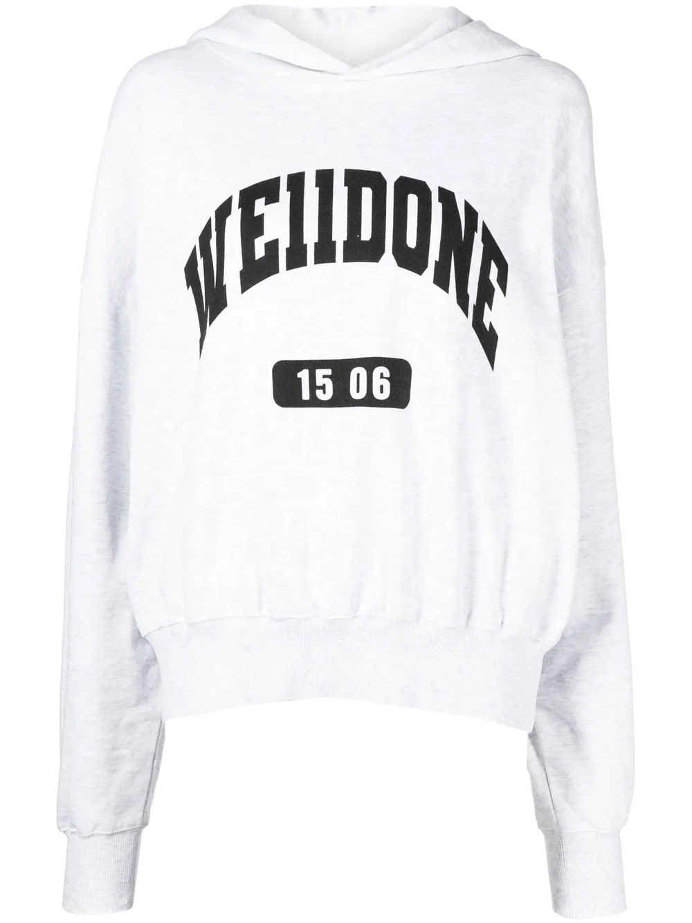 

We11done hoodie con logo estampado - Gris