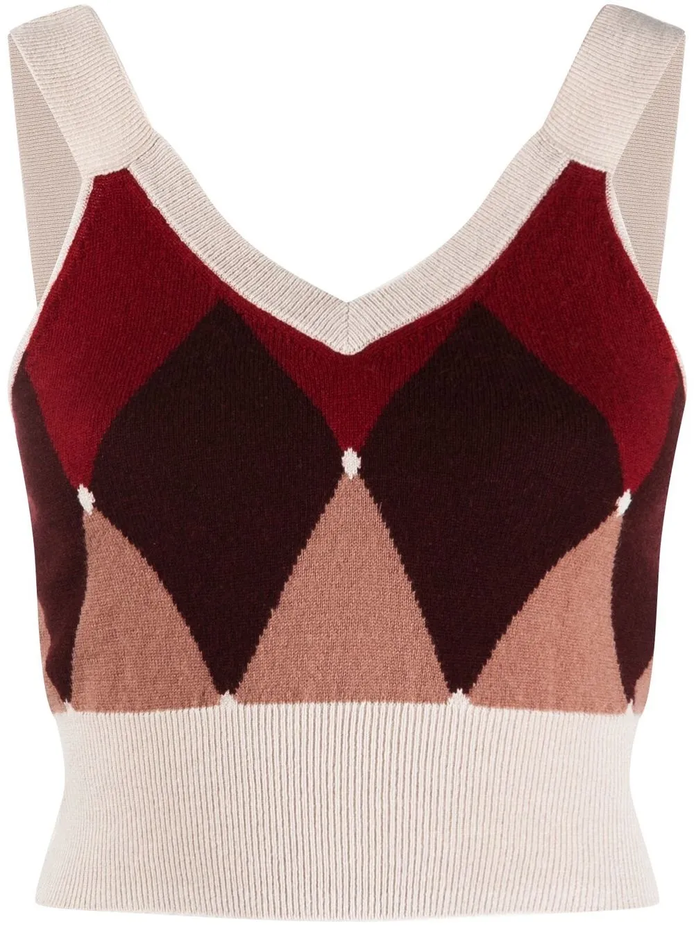 

Ballantyne diamond-pattern cashmere vest - Neutrals