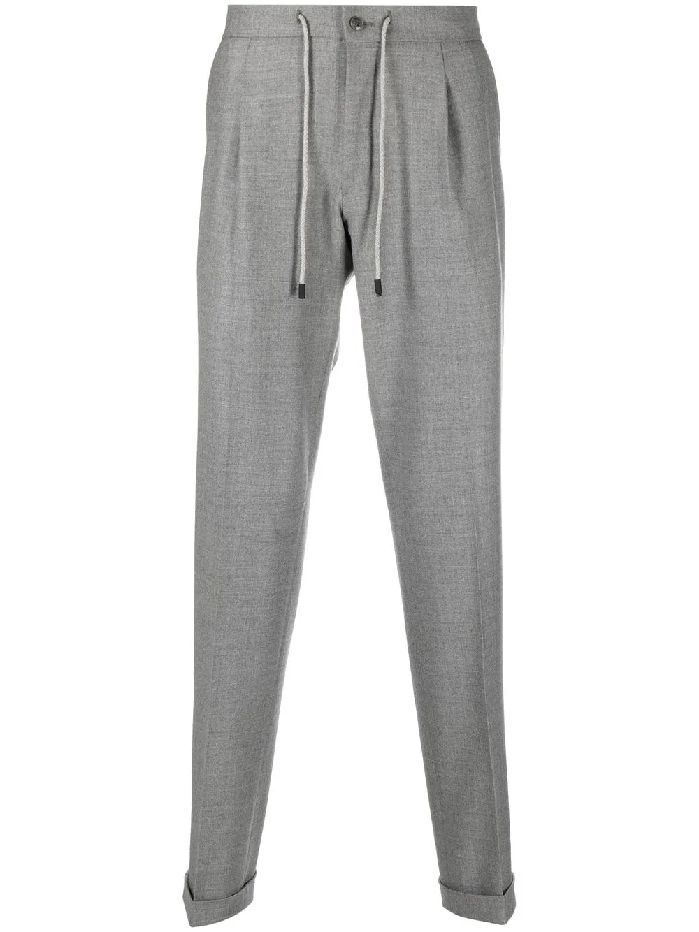 

LUIGI BIANCHI MANTOVA drawstring tailored trousers - Grey
