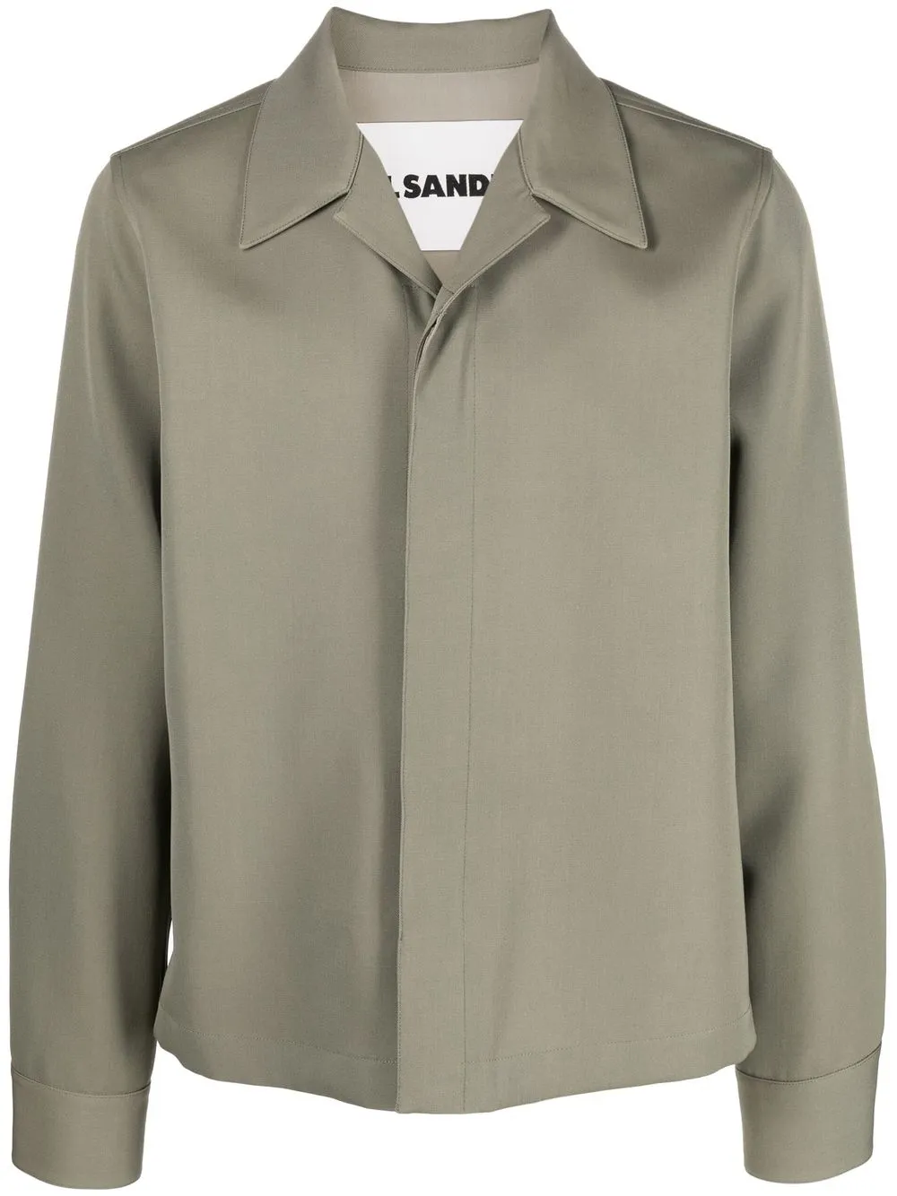 

Jil Sander sobrecamisa con botones en la parte delantera - Verde