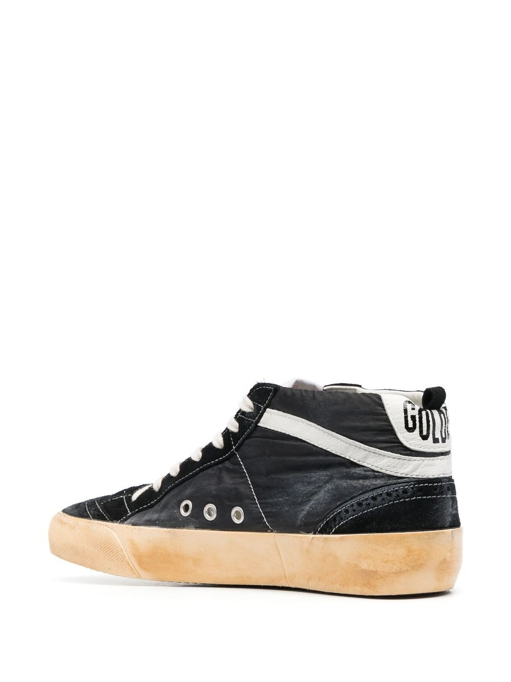 Shop Golden Goose Mid Star Lace-up Sneakers In Black