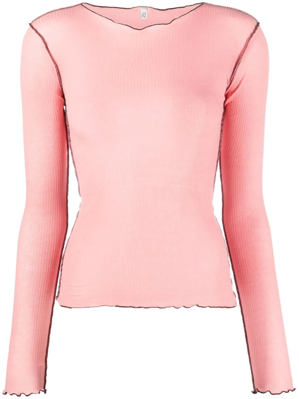 

Baserange exposed-seam long sleeve top - Pink