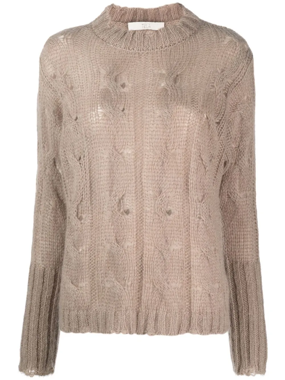 

Tela cable-knit mock-neck jumper - Neutrals