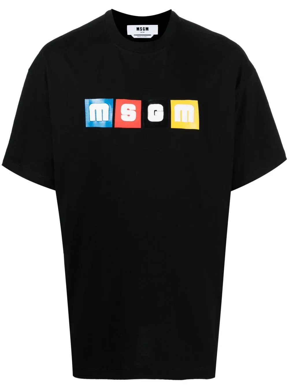 MSGM Cube-Logo short-sleeve T-shirt - Black