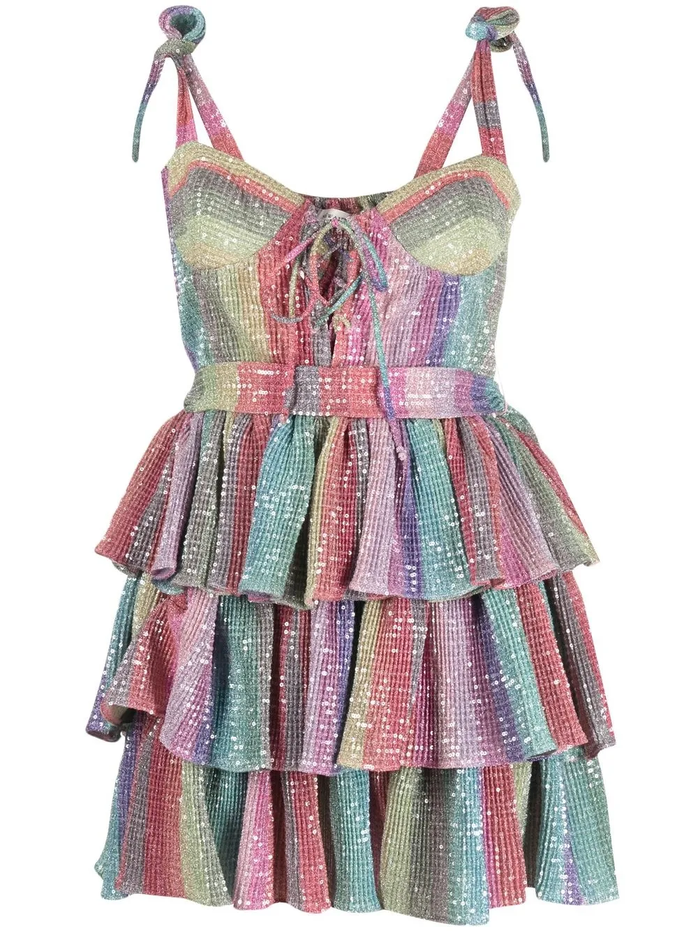 

NEW ARRIVALS vestido corto con estampado de arcoíris - Verde