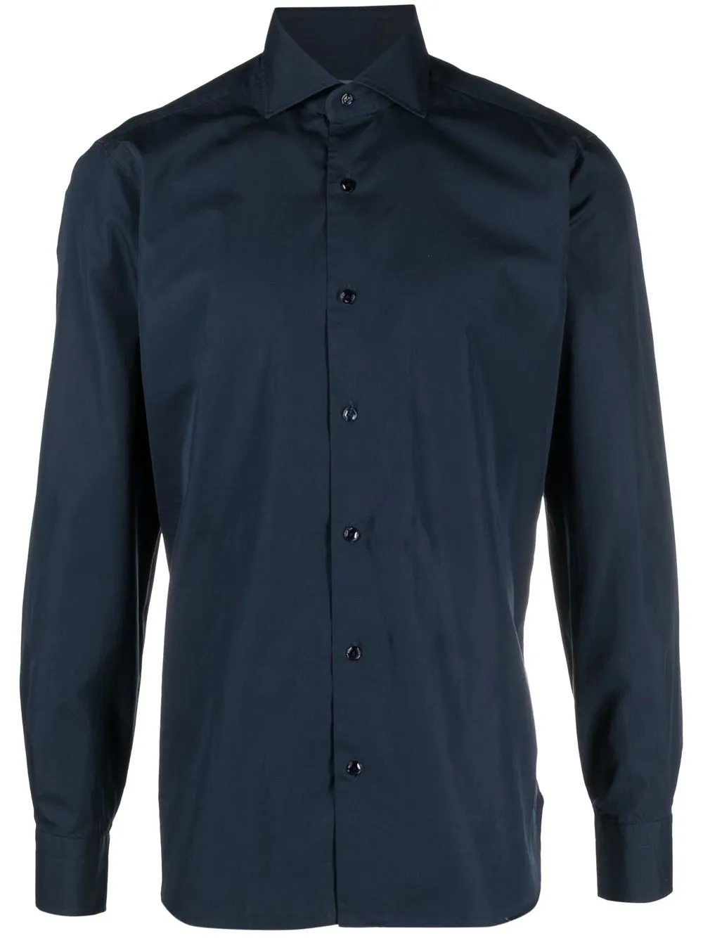 

Barba cotton spread-collar shirt - Blue