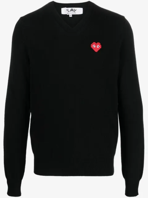 Comme Des Garçons Play Maglione con scollo a V