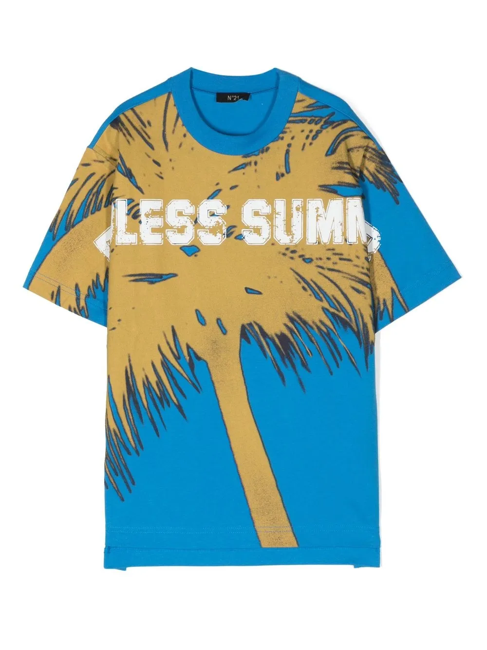 

Nº21 Kids Over graphic-print T-shirt - Blue