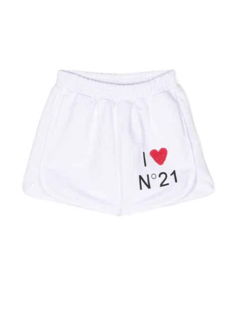 Nº21 Kids 'I Love Nº21' shorts