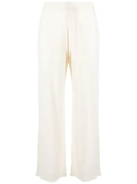 Missing You Already crinkle-effect straight-leg trousers